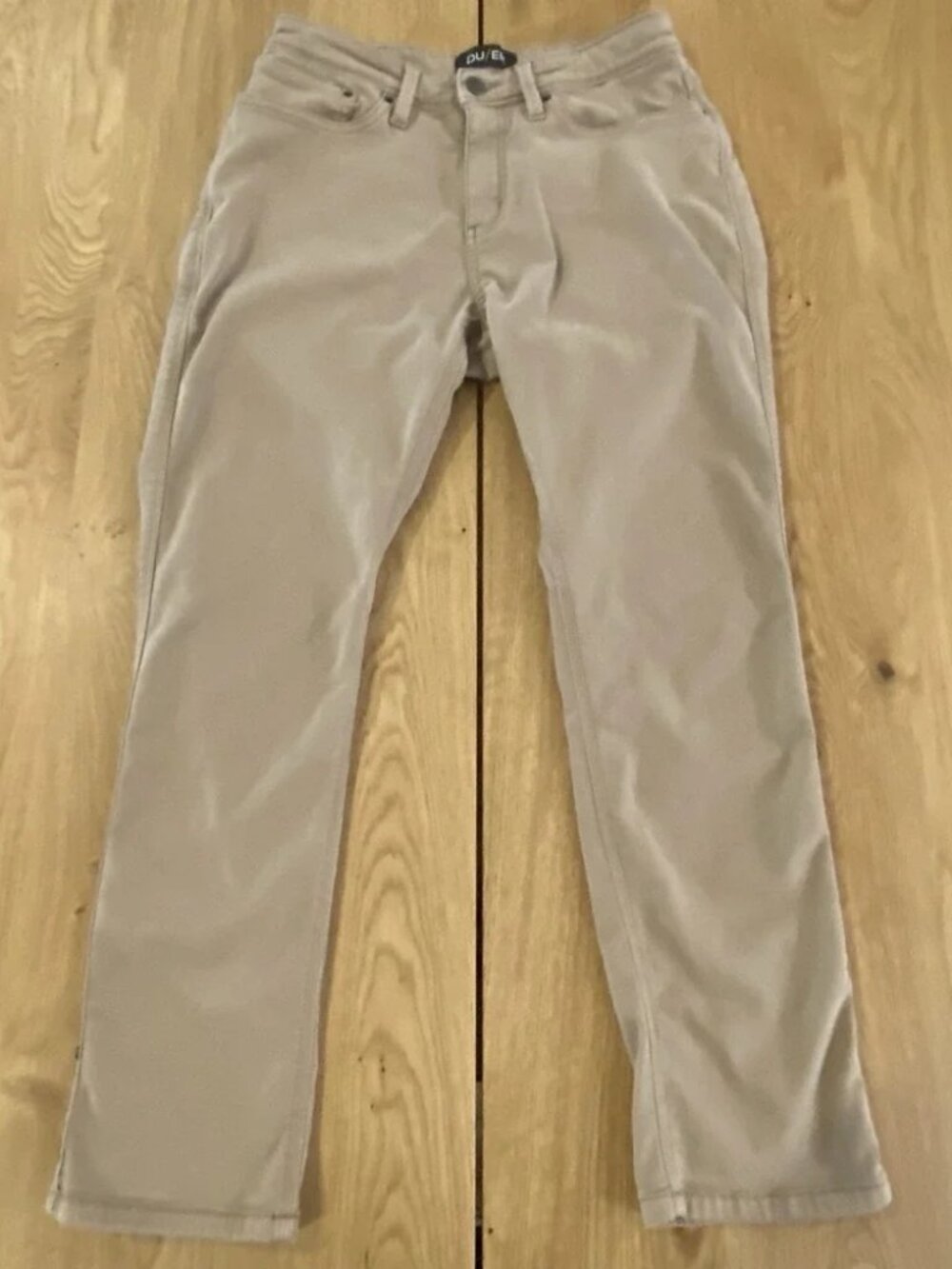 Pants Mens Beige No Sweat Relaxed‎ Taper Fit Performance Stretch